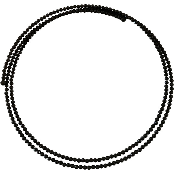 Genuine Black Spinel Choker/ With Movement the look of black diamonds - Picture 2 of 5